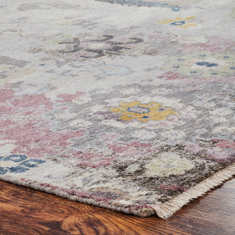 Heritage Bloom Handmade Oushak Wool Floral and Oriental Area Rug, Rectangle 10' x 14'
