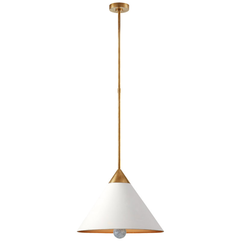 Kelly Wearstler Cleo Pendant, 16"H x 20"W x 20"D, White