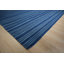 Tapis bleu en laine à tissage plat Lafonda-945880023