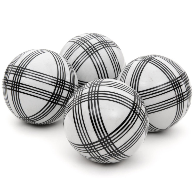 Solt Decorative Ball Set, Black/White