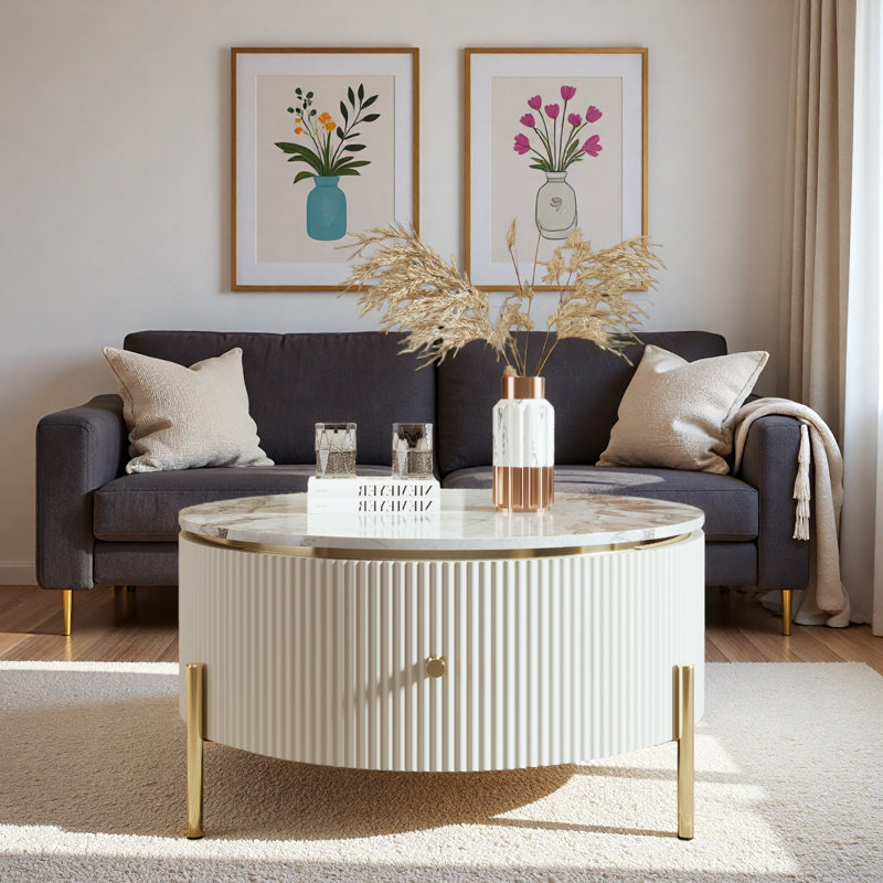 Table basse moderne avec 2 grands tiroirs Modern