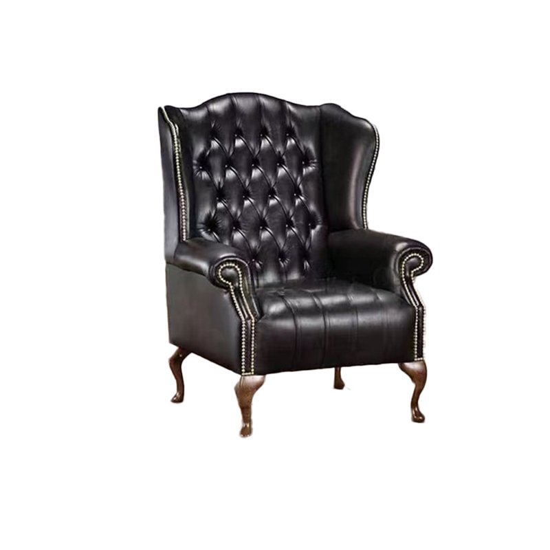 Fauteuil inclinable en cuir lisse avec éponge., Similicuir noir