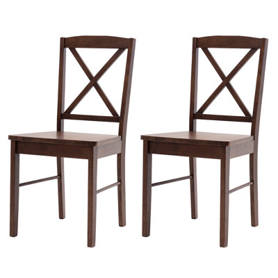 Rustic Classic Wooden Dining Chair Set With Ergonomic Design