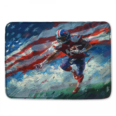 Football Bath Mat Sports Bathroom Decor Modern