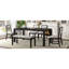Table de salle à manger extensible pour 4 à 6 personnes, esthétique rétro, extension en douceur, sièges confortables, finition de table pour occasions spéciales, pieds courbés, banc robuste