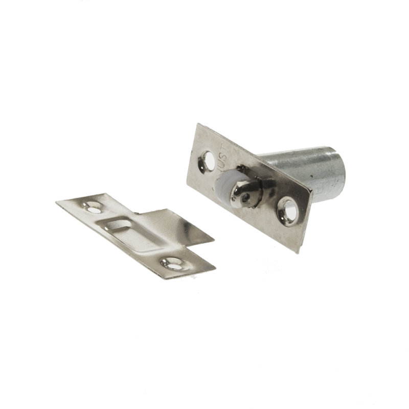 Olaf Adjustable Roller Catch Lock, Nickel Plate