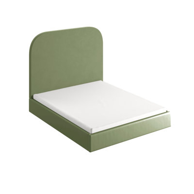Plum Upholstered Ottoman Storage Bed