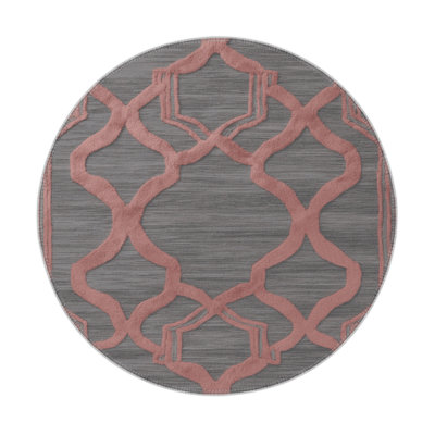 Trellis Gray Indoor and Outdoor Area Rug