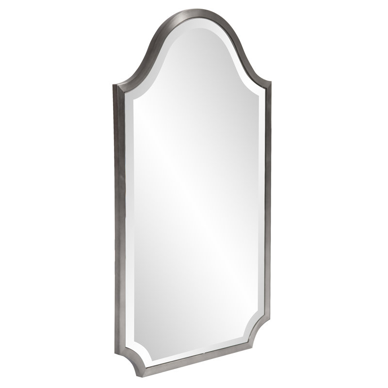 Stainless Steel Arch Mirror, Brushed Silver, 27" x 16"