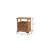 27" Brown Solid Wood Two Drawer Nightstand