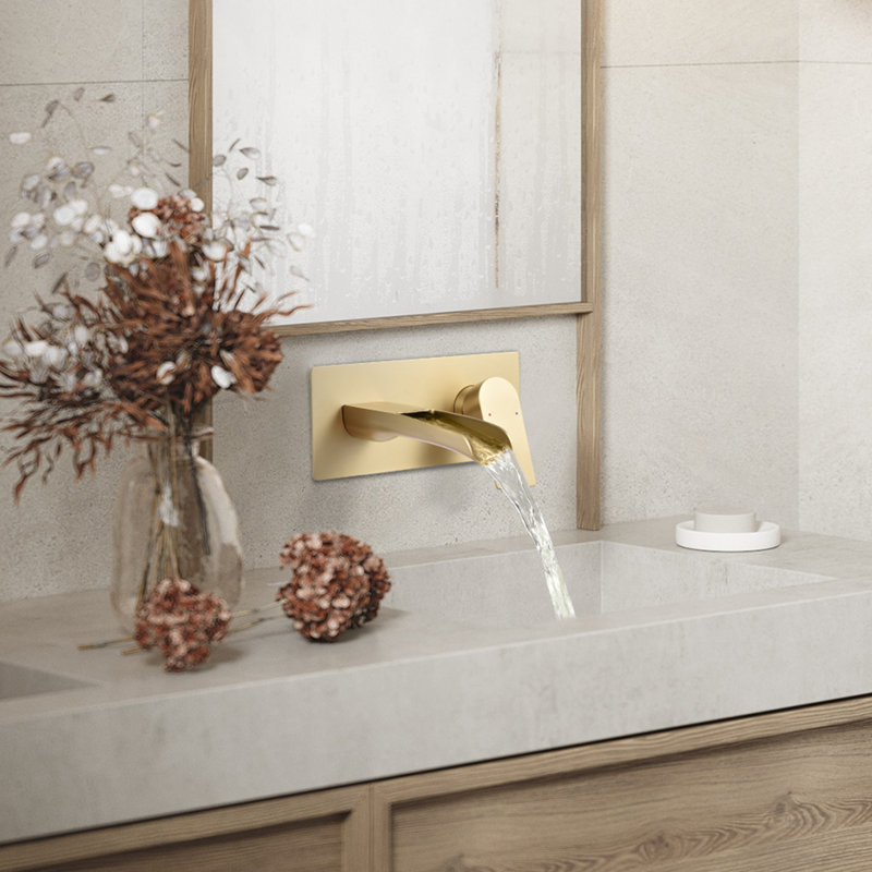 Single-handle Bathroom Faucet, Brushed Gold