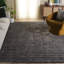 Tapis gris/noir touffeté à la main Blanch-22703047