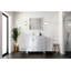 Meuble-lavabo 36 po X P 22 po D, dessus en quartz blanc décalé à gauche, ensemble de robinet et Miroirs-1508959581