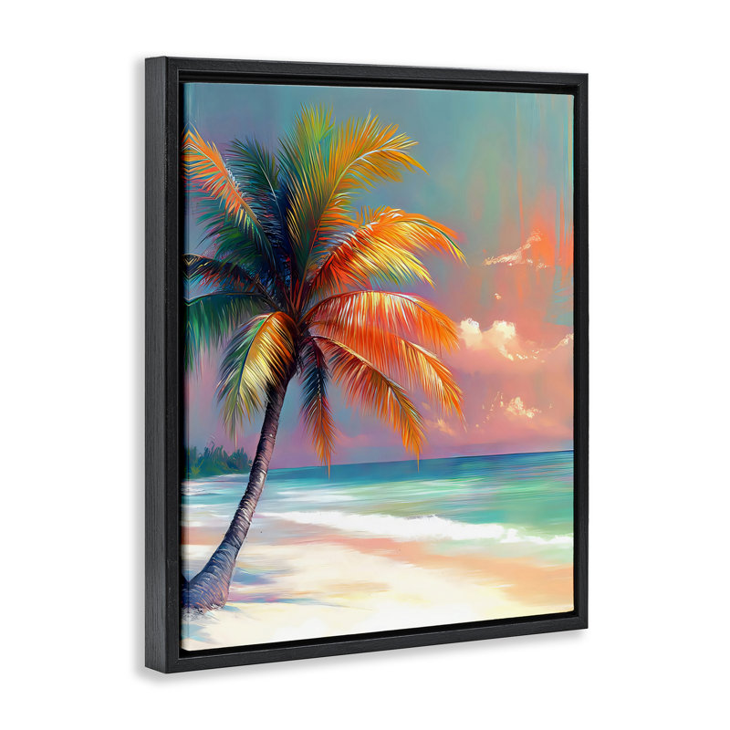 Cadre flottant Sunset Sunset, H 31 po x l 25 po, Cadre flottant noir de jais
