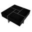 Élégante table de salon carrée avec rangement caché et plateau coulissant extensible, compartiments lustrés de 31,5 po-803229962