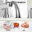 8-inch Bathroom Faucet for 3-Hole Sink with Pull-Down Drain, Brushed Nickel Lead-Free Hose and cUPC Certification-121334651