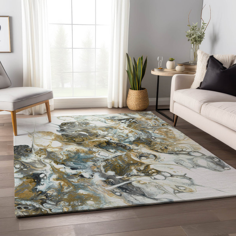 Premium Machine Washable Mayfield Smoke Rug, Rectangle 5' x 7'6"