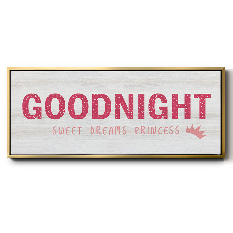 Princess Goodnight - toile encadrée, H 12 po x l 30 po