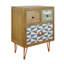 Table de chevet en bois Sandie, table de chevet, table de chevet 3 tiroirs