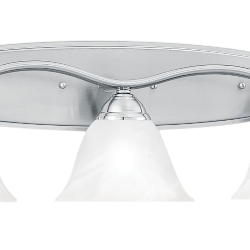 Éclairage pour salle de bain 5 lumières Prestige 45,5 po - Nickel brossé Prestige