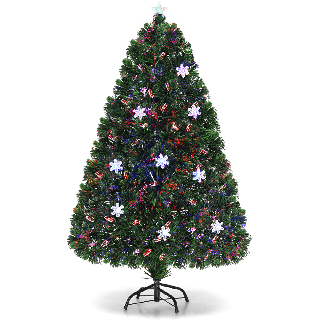 4/5/6 FT Green Pine Christmas Tree with 18/21/28 LED Lights The Holiday Aisle® 