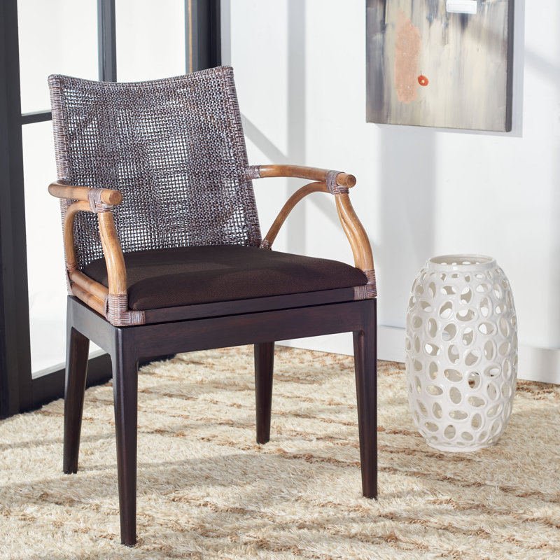 Tottenville Armchair, Dark Brown Cotton, Brown