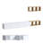 Modern TV Unit with Numerous Shelves, White and Oak, 84.6 x 9.8 x 12.6 inches | 100% Melamine Coated Particle Board, Thickness: 0.7 inches | Stylish Scandinavian Design for Living Room Organization