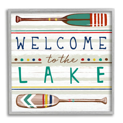 «Welcome To Lake», art mural texturé giclée par Elizabeth Tyndall_aq-509