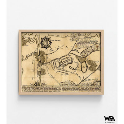 Bataille de Fort Eduard, reproduction de maison de champ de bataille ancien, art mural de guerre antique, décoration de salon carte rustique, homme caverne, histoire, art mural