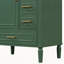 Ensemble de meuble-lavabo traditionnel 30 po, avec trois tiroirs, portes à fermeture douce et longues poignées en métal doré - parfait pour les petites salles de bain-112605970