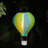 13"H Solar Hot Air Balloon with Flame LED Lights-95851383
