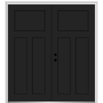 Porte d'entrée pré-montée en fibre de verre Craftsman