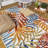 Manor Tropics Palm Leaves Cream/Orange Indoor/Outdoor Rug-1845156687