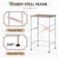 Table de chevet moderne en métal de 15,7 po avec 2 tiroirs, table de chevet avec cadre robuste pour petit espace, armoire de rangement pour table de bout-879413476-923619020