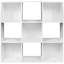Étagère de rangement réversible ouverte empilable pour l'organisation de la maison et du bureau, blanc