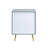 2 Drawers MDF Nightstand In Gray High Gloss Finish-907192661