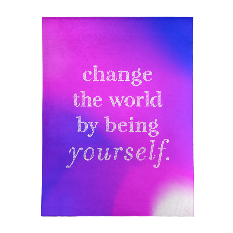 Quotes Chenille Indoor Rug, Rectangle 5' x 7'
