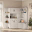 Armoire de vestibule multifonctionnelle 2-en-1 avec rangement et 4 crochets-1450152125