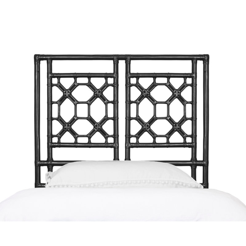 Lattice Back Standard Bed, Black, Twin XL
