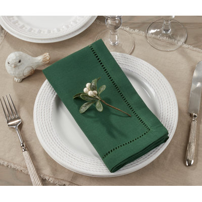 Rowles Hemstitched Border Dinner Napkin