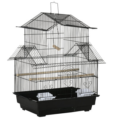 Avelyn 63.00cm Steel Pointed Top Floor Bird Cage with Perch