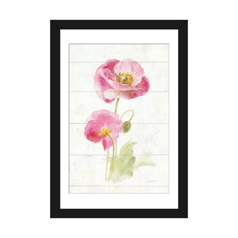 «June Blooms IV» par Danhui Nai - Estampe numérique sur toile tendue avec châssis, H 32 po x l 24 po x P 1 po, Blanc