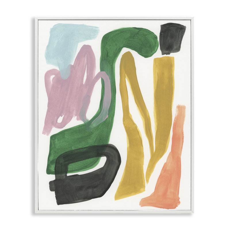  «Bright Contemporary Shapes», estampe numérique encadrée par June Erica Vess, H 14 po x l 11 po
