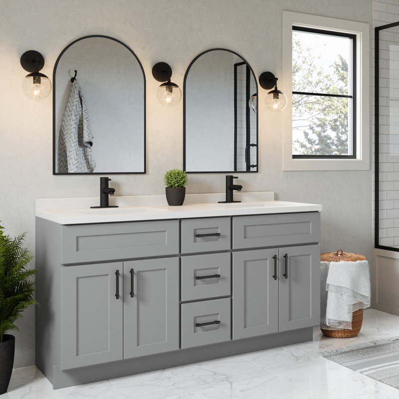 Maeve Arch Mirror, 30" x 20", Matte Black