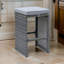 Tabouret de bar avec coussin de patio Nathan