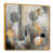 Toile avec cadre flottant or