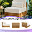 Coussins hydrofuges surdimensionnés simples en bois d'acacia