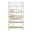 Lit mezzanine en métal avec escalier de rangement et tablettes à 4 niveaux, lit mezzanine simple avec bureau et bibliothèque