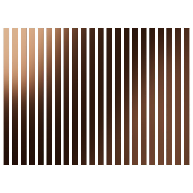 Ensemble de panneau mural réglable en lattes d'acrylique, Miroir de bronze, H 47 po x l 44 po