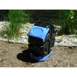 FCMP Outdoor Half Size 19 Gallon Plastic Rolling Composter Tumbler Bin